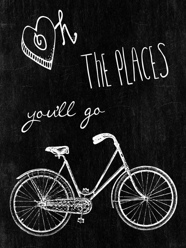 Sheldon Lewis, BICYCLE DUO I (Motivation, Inspiration, Reisen, Fahrrad, Fortbewegung, Kalligrafie, Treppenhaus, Wohnzimmer, Wunschgröße, Grafik, schwarz/weiß)