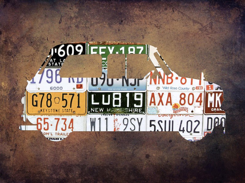 Sheldon Lewis, TRAVEL ON ROUTE 66 II (Route 66, Reisen, Amerika, Auto, PKW, Wunschgröße, Grafik, Treppenhaus, Jugendzimmer, bunt)