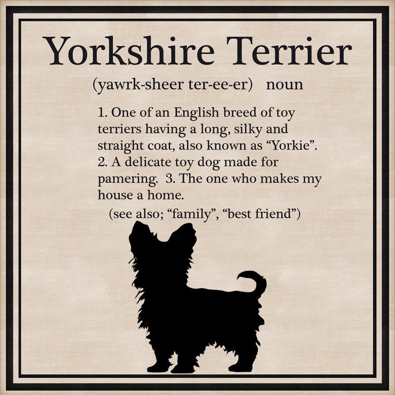 Taylor Greene, DARLING IV (Hund, Yorkshire Terrier, Silhouette, Tierliebe, Freundschaft, Anzeige, Lebensphilosophie, Grafik, Wunschgröße, Treppenhaus, Wohnzimmer, schwarz/weiß)