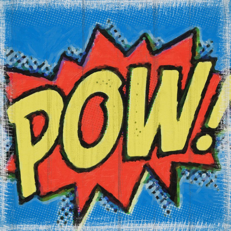 Taylor Greene, POW! I (Jung und wild, Comic, Explosion, Sprechblase,  Typografie, Grafik, Wunschgröße, Jugendzimmer)