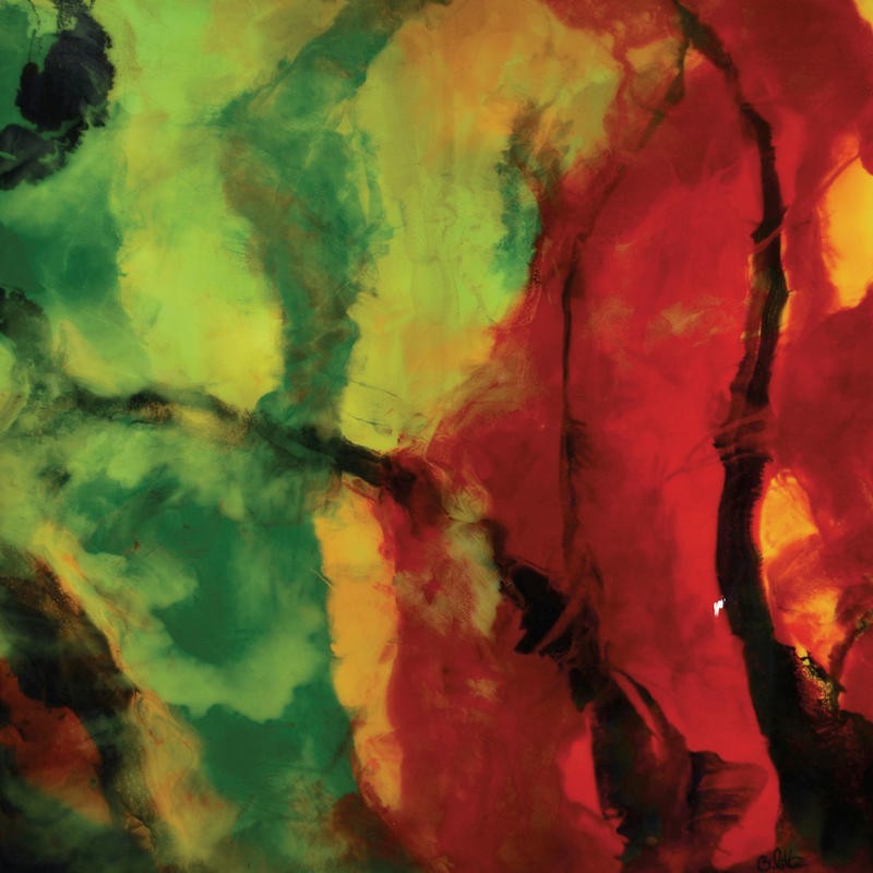 Barbara Bilotta, MIRAGE II (Abstrakte Kunst, Struktur, Oberfläche, Farbfelder, diffus, Wunschgröße, Treppenhaus, Wohnzimmer, Büro, Arztpraxis, modern, zeitgenössische Malerei, bunt)