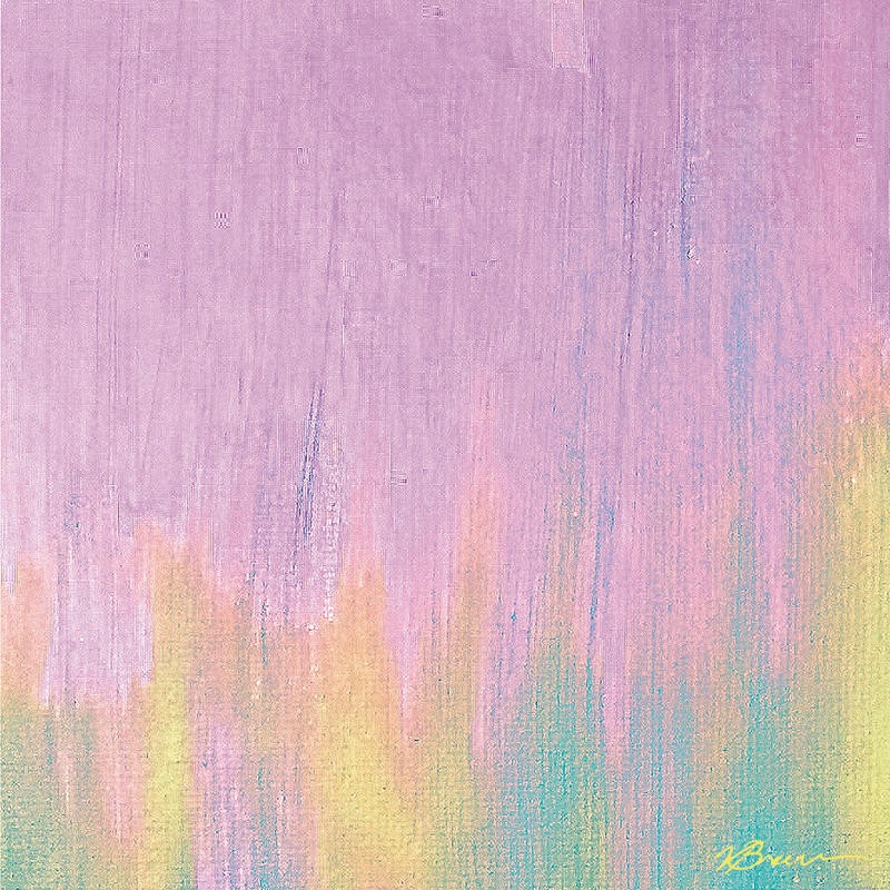 Victoria Brown, COTTON CANDY I (Abstrakte Malerei, Farbfelder, Farbflächen modern, zeitgenössisch, Wohnzimmer, Treppenhaus, Wunschgröße, bonbonfarben, rosa)