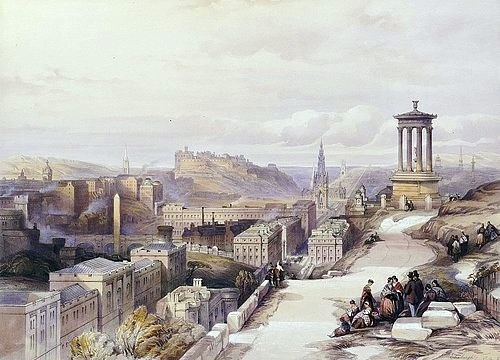 Joseph Mallord William Turner, A View Of Edinburgh. From 'Scotland Delineated In A Series Of Views'. Herausgegeben 1847-1854 (Turner,Joseph Mallord William,1775-1851,Christie's Images Ltd,Lithographie,19. Jahrhundert,william turner,turner,schottland,stadt,stadtansicht,romantik,britisch,grafik)