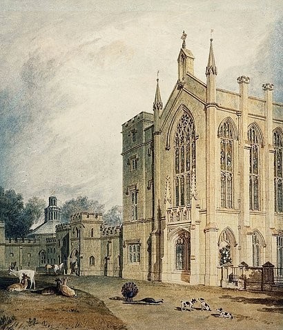 Joseph Mallord William Turner, Cassiobury, West Front. Um 1807 (Turner,Joseph Mallord William,1775-1851,Christie's Images Ltd,Aquarell,19. Jahrhundert,william turner,turner,architektur,kathedrale,kirche,cassiobury,joseph mallord)