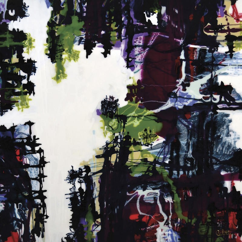 Barbara Bilotta, THE SEA OF COLOR III (Abstrakte Kunst, Struktur, Muster, verworren, Wunschgröße, Treppenhaus, Wohnzimmer, Büro, Arztpraxis, modern, zeitgenössische Malerei, bunt)