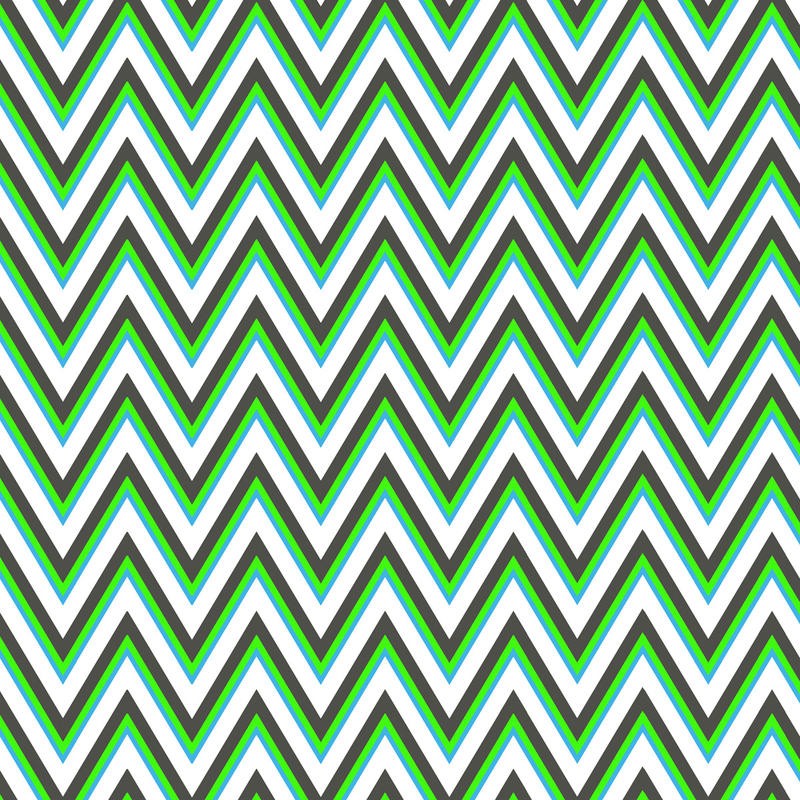 Sheldon Lewis, CHEVRON I (Zickzack, Winkel, Linien, geometrisches Muster, modern, Grafik, Wunschgröße, Wohnzimmer, Treppenhaus, grün, grau)