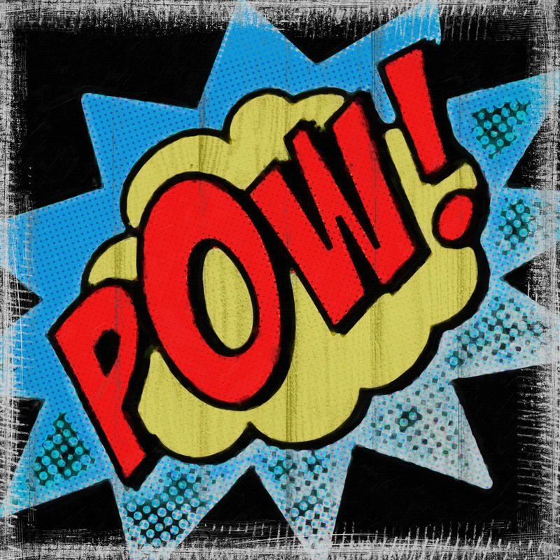 Taylor Greene, POW! II (Jung und wild, Comic, Explosion, Sprechblase,  Typografie, Grafik, Wunschgröße, Jugendzimmer)