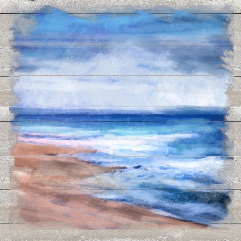 Cynthia Alvarez, HOLIDAY II (Malerei, Farbfelder, Meer, Meeresbrise, Strand,  moderne Malerei, Büro, Wohnzimmer, Treppenhaus, Wunschgröße, bunt)