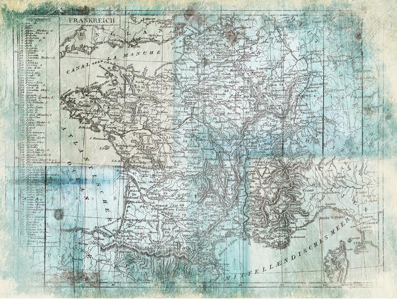 Jace Grey, AGED BLUE MAP II (REISEN)