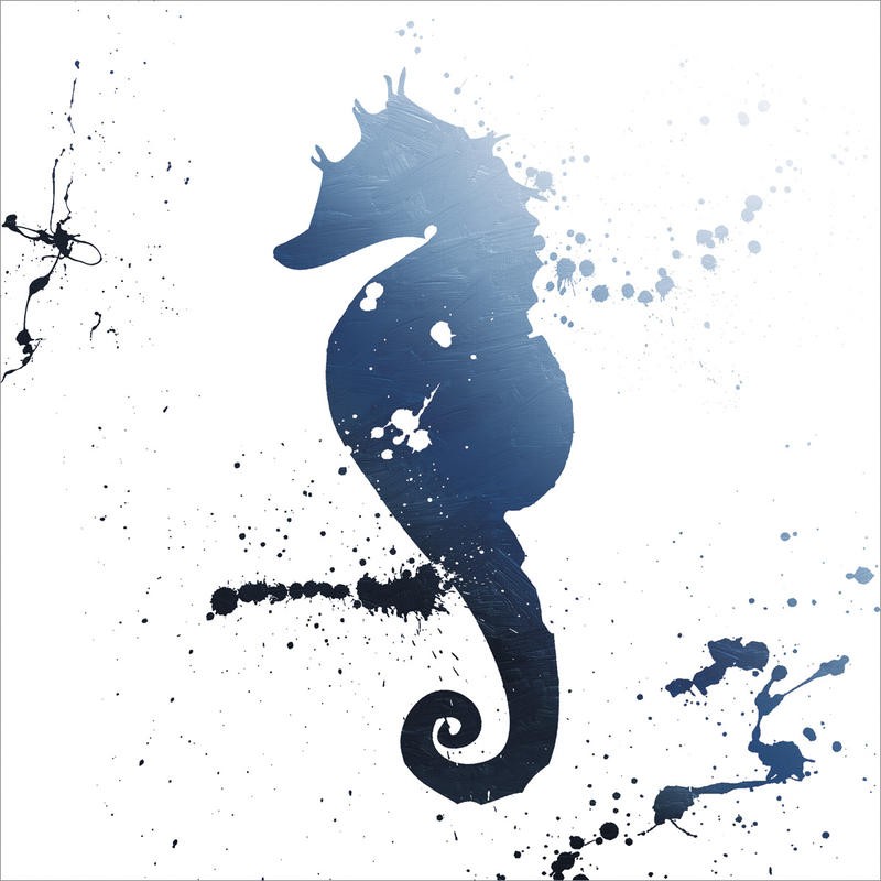 Jace Grey, SPLATTER SEAHORSE INDIGO (MARITIM)