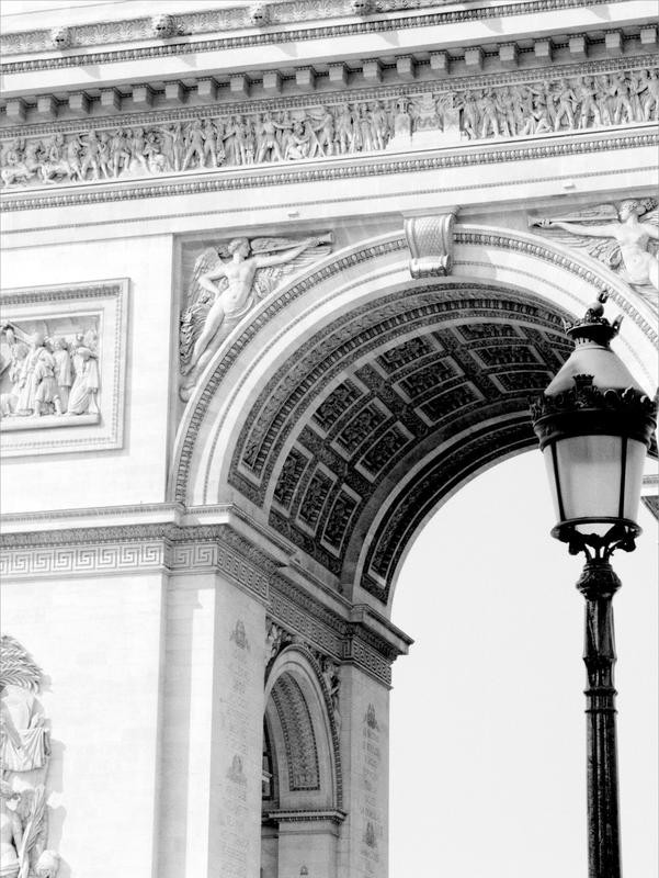 Jeff Pica, PARIS ARC DE TRIOMPHE (Triumphbogen, Paris, Arc de Triomphe de l'Étoile, Architektur, Frankreich, Fotografie, Wunschgröße, Wohnzimmer, Treppenhaus, schwarz/weiß)