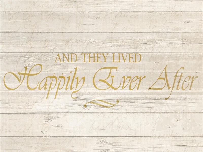 Kimberly Allen, LOVE STORY I (Motivation, Liebe, leben, Märchen, Glück, Holzpaneele, Typografie, Schrift, Grafik, Wohnzimmer, Treppenhaus, Schalfzimmer, Wunschgröße,beige)