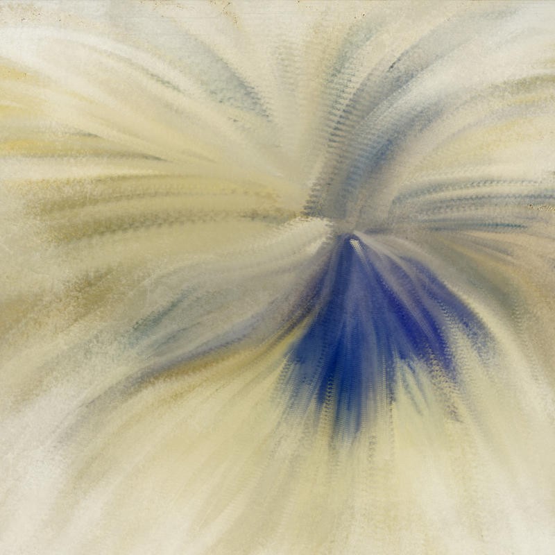 Kimberly Allen, BLUE SWIRL I (Abstrakte Malerei, Energie, Dynamik, Bewegung, Farbwirbel, Wirbel, modern,  Wohnzimmer, Treppenhaus, Büro, Wunschgröße,  bunt)