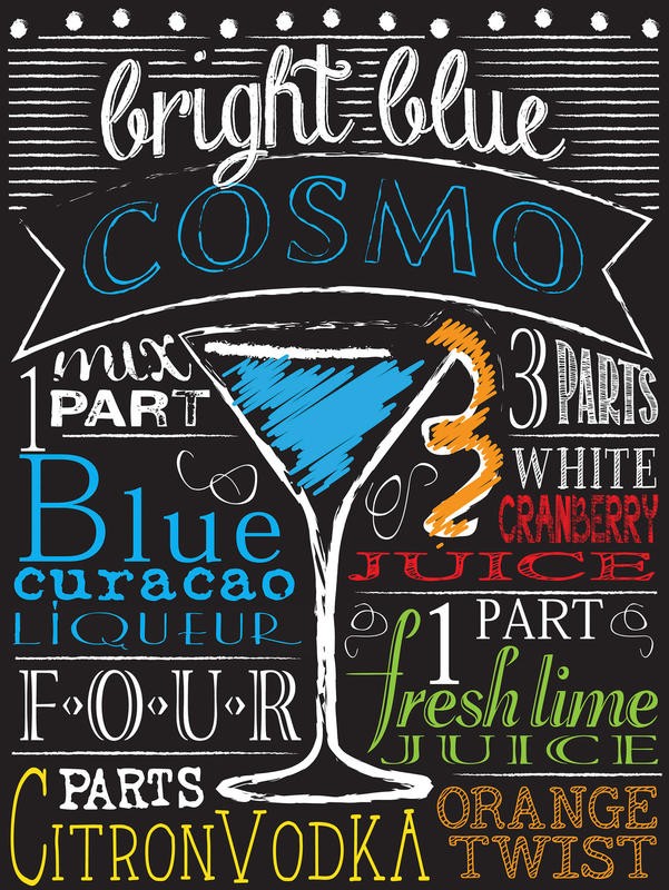 Melody Hogan, CHALKBOARD BAR COSMO BLUE (KÜCHE)