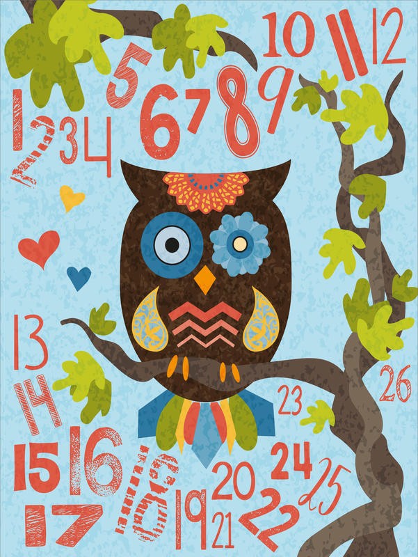 Melody Hogan, OWL SET BLUE II (KINDERZIMMER)