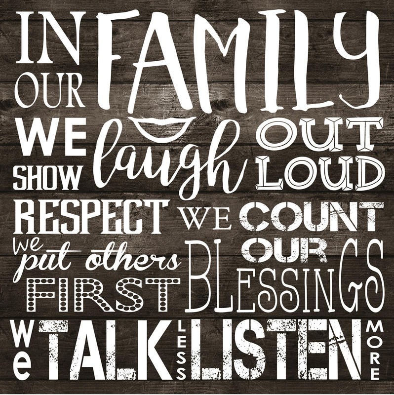 Melody Hogan, IN OUR FAMILY I (TYPOGRAFIE)