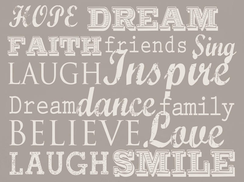 Ophelia & Co, TAUPE INSPIRE I (Typologie, Inspiration, Motivation, Selbstbewusstsein, Wunschgröße, Grafik, Jugendzimmer, Treppenhaus, taupe)
