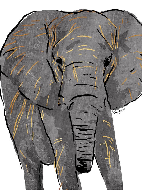Onrei, GOLDEN GREY ELEPHANT (TIERE)