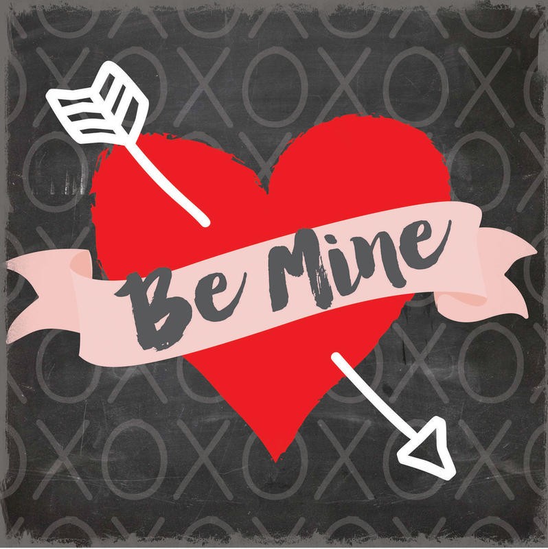 Ophelia & Co, VALENTINES DAY HEART III (Herz, Pfeil, Liebespfeil, Liebe, Liebeserklärung, Valentinstag, Muster, Wunschgröße, Grafik, Jugendzimmer, Treppenhaus, grau/rot/rosa)