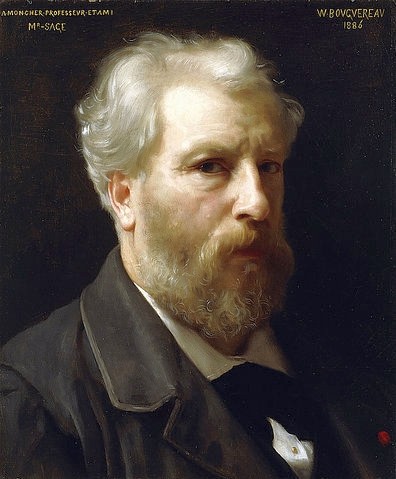 William Adolphe Bouguereau, Selbstbildnis. 1886 (Portrait,Bouguereau,William Adolphe,1825-1905,19. Jahrhundert,Öl auf Leinwand,Christie's Images Ltd,William Adolphe Bouguereau,Künstlerbildnis,Mann,grauhaarig,weißhaarig,Bart,Brustbild,Selbstbildnis,Blickkontakt,naturalistisch)