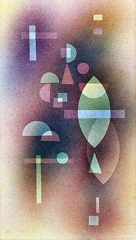 Wassily Kandinsky, Durchsicht. 1930 (Kandinsky,Wassily,1866-1944,Christie's Images Ltd,Aquarell/Papier,20. Jahrhundert,Abstraktion,Wassily Kandinsky,Bauhaus,geometrisch,Geometrie,Formen,durchsichtig,transparent,übereinander,Lagen,poetisch,zart,schweben,Halbkreis,Halbkreise)