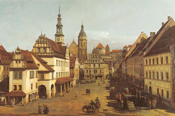 Canaletto, DER MARKTPLATZ ZU PIRNA (STÄDTE)