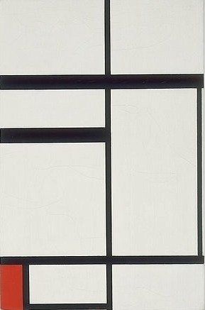 Piet Mondrian, Komposition mit Rot, Schwarz und Weiß. 1931 (Mondrian,Piet,1872-1944,Christie's Images Ltd,Öl auf Leinwand,20. Jahrhundert,Abstraktion,in Künstlerrahmen,Piet Mondrian,abstrakt,Geraden,Gerade,Linie,schwarz,weiß,rot,Komposition,Kreuz,kreuzen,geometrisch,Rechteck,Konstruktivismus,klar,fest,übersichtlic)