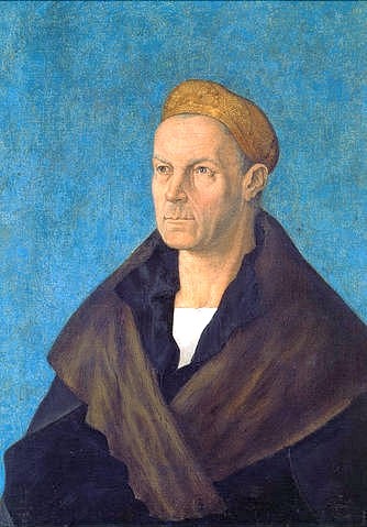 Albrecht Dürer, Jakob Fugger, der Reiche. Um 1518 (Bayer. Staatsgemäldesammlungen,Dürer,Albrecht,1471-1528,Lwd.,Portrait,Jakob Fugger,Handel,Bürger,Dürer,Bildnis,Geschichte,Deutschland,Renaissance,15. Jahrhundert,16. Jahrhundert,Tüchlein,Leinwand,Augsburg)