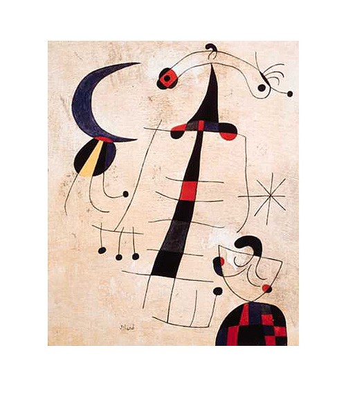 Joan Miro, Klage der Liebenden (Offset) (Surrealismus, Surreal, figurativ,  Muster, Ornamente,  Wohnzimmer, Treppenhaus, Büro, bunt, Klassische Moderne)