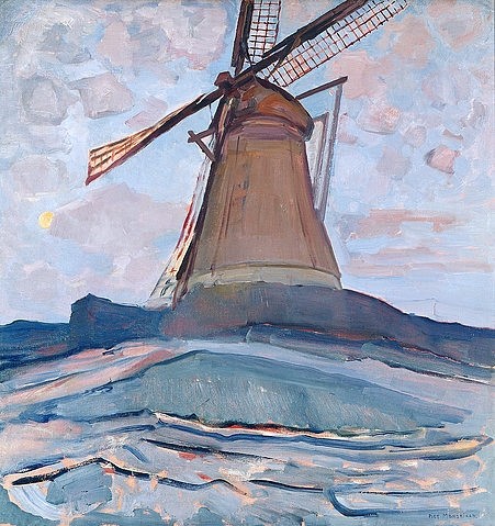 Piet Mondrian, Windmühle. 1917 (Mondrian,Piet,1872-1944,Amsterdam,Stedelijk Museum,20. Jahrhundert,)