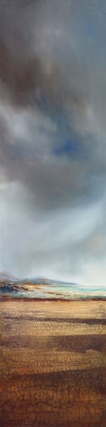 Peter Dworok, COASTAL RETREAT I (Landschaften, Küste, Sand, Strand, Meer, Meeresbrise, Wolken, Malerei, Wohnzimmer, Treppenhaus, Wunschgröße, bunt)