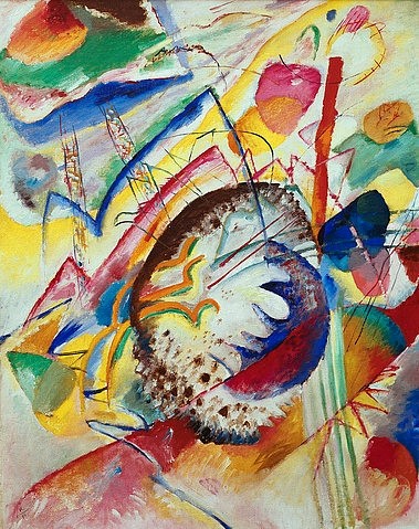 Wassily Kandinsky, Große Studie. 1914 (Klassische Moderne, Malerei, abstrakte Kunst, geometrische Formen, abstrakte Muster, Linien, Kreise, Dreiecke, Bögen, Wohnzimmer, Büro, Arztpraxis, Wunschgröße, bunt)