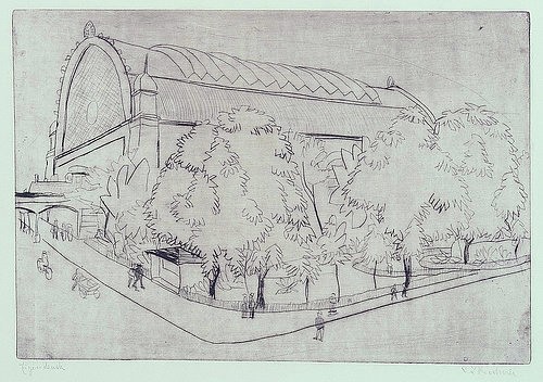 Ernst Ludwig Kirchner, Bahnhof Friedrichsstadt. (Essen,Museum Folkwang,Kirchner,Ernst Ludwig,1880-1938,Kirchner,Ernst Ludwig Kirchner)