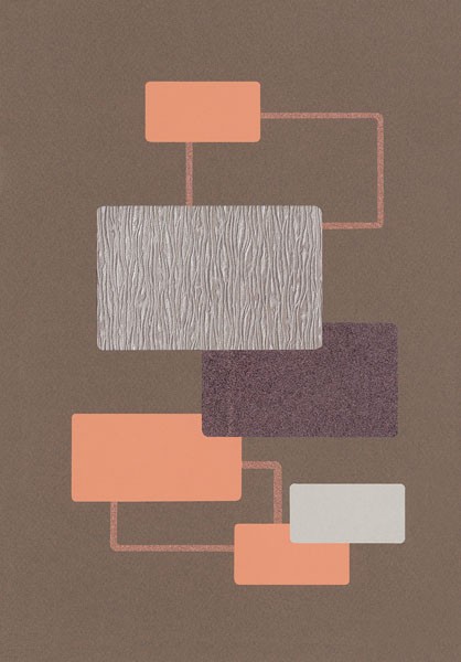 Design Show, EQUILIBRIUM II (Retro, Vintage, Grafik, Ornamente, Muster, geometrische Formen, dekorativ, Sechziger Jahre, Wohnzimmer, Treppenhaus, Jugendzimmer, Wunschgröße, bunt)