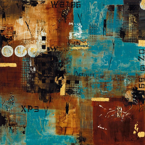 Severine Bugna, TECHNOLOGY II (Abstrakt, Abstrakte Malerei, abstrakte Muster, Farbflächen, Wunschgröße, Business, Büro, Arztpraxs, bunt)