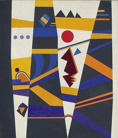 Wassily Kandinsky, Bindung. 1932. (Kandinsky,Wassily,1866-1944,Christie's Images Ltd,Öl auf Leinwand,wassily kandinsky,abstrakte kunst,abstrakt)