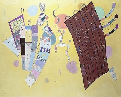 Wassily Kandinsky, Delikate Spannungen. / Tensions Delicates. 1942. (Kandinsky,Wassily,1866-1944,Christie's Images Ltd,Öl auf Leinwand,wassily kandinsky,abstrakt,abstrakte kunst,heller hintergrund,hell)