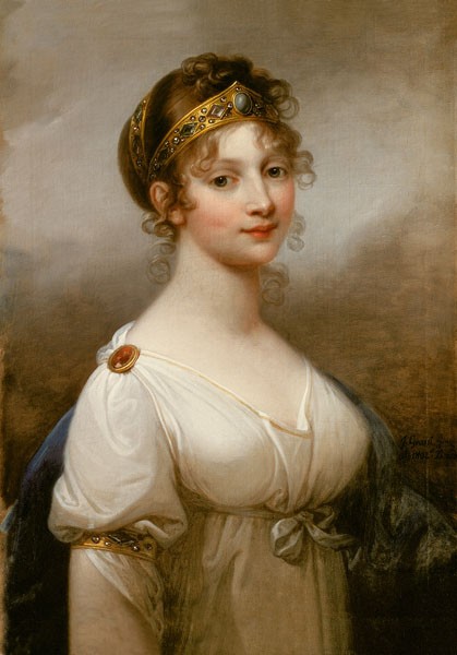 Joseph Grassi, LUISE, KÖNIGIN VON PREUßEN (Museum, Klassiker, Klassizismus, Malerei, Persönlichkeiten, Portrait, Luise von Preußen, Königin, Wohnzimmer, Bibliothek, Wunschgröße, bunt)