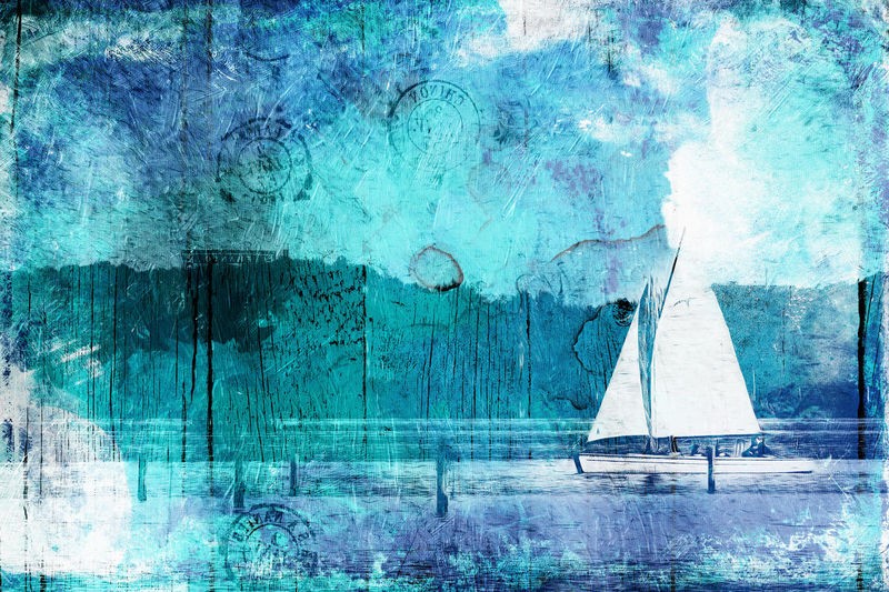 Jace Grey, Boating Abstract Blue (MARITIM)