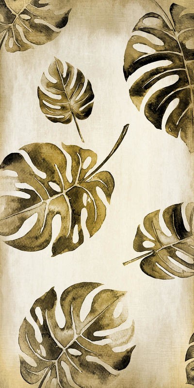 Kimberly Allen, Palm Panel 2 (Blätter, Botanik, Pflanzen, Fotokunst, Treppenhaus,  Wohnzimmer, Wunschgröße, beige/grau)