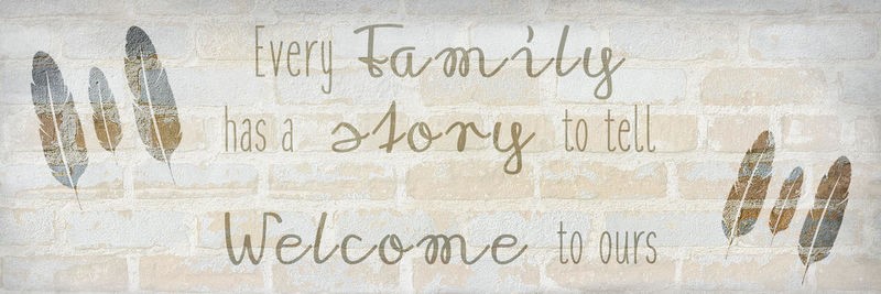 Kimberly Allen, Family Time 6b (Motivation, Inspiration,  Familie, Leben, Typografie, Schrift, Grafik, Federn, Wohnzimmer, Treppenhaus, Jugendzimmer, Wunschgröße, beige/grau)