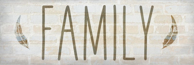 Kimberly Allen, Family Time 1 (Motivation, Inspiration,  Familie, Leben, Typografie, Schrift, Grafik, Federn, Wohnzimmer, Treppenhaus,  Wunschgröße, beige/grau)