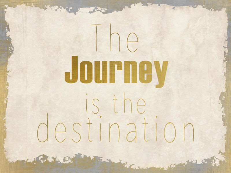 Kimberly Allen, LIfes Journey 1 (Motivation, Inspiration,  Reisen, Bestimmung, Leben, Typografie, Schrift, Grafik, Wohnzimmer, Treppenhaus, Jugendzimmer, Wunschgröße, beige/gold)