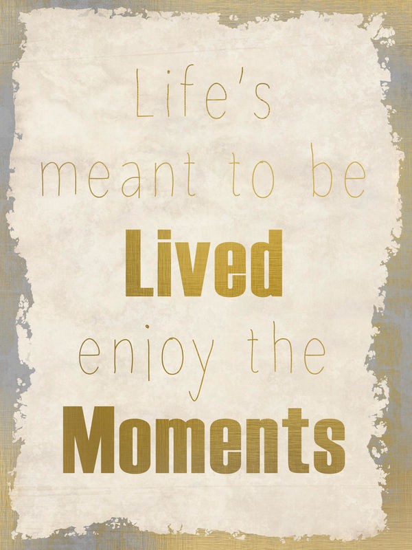 Kimberly Allen, LIfes Journey 3b (Motivation, Inspiration,  Glück, erleben, Leben, Typografie, Schrift, Grafik, Wohnzimmer, Treppenhaus, Jugendzimmer, Wunschgröße, beige/gold)