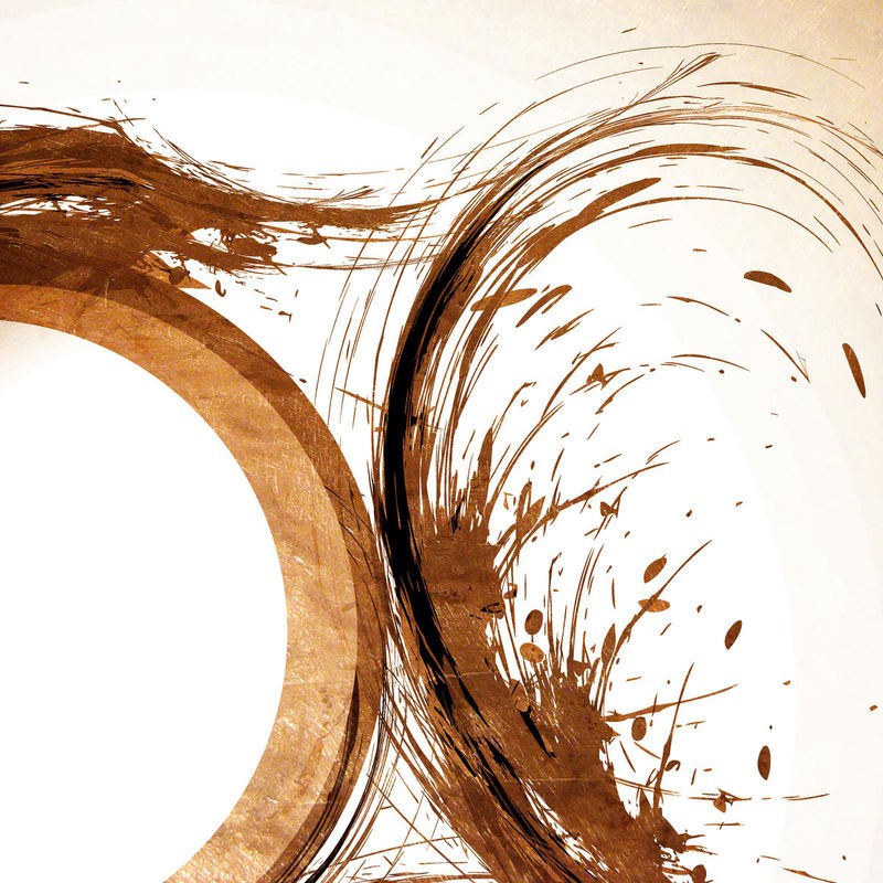 Kimberly Allen, Copper Swirls 2 (Abstrakte Kunst, Bewegung, Wirbel, Dynamik, Grafik,  Wohnzimmer, Treppenhaus, Büro, Wunschgröße, kupfer)