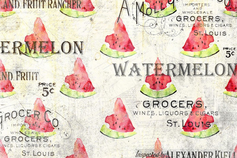 Kimberly Allen, Watermelon Summer 2 (Wassermelone, Melone, Obst, Früchte, Grafik, Wohnzimmer, Küche, Esszimmer, Treppenhaus, Wunschgröße, bunt)