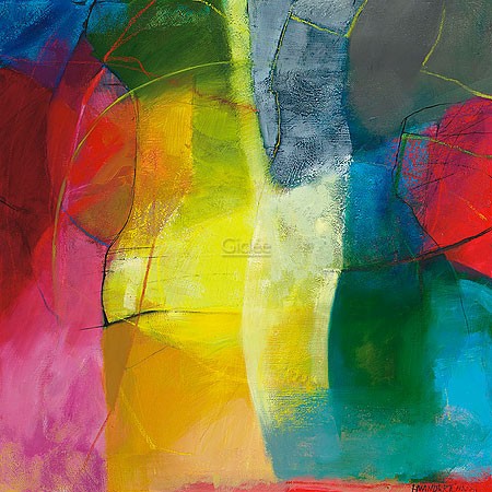 Heleen van der Tuin, Human figures (Malerei, modern, abstrakte Malerei, Farbflächen,durchscheinend, Büro, Wohnzimmer, Business, bunt)