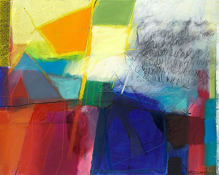 Heleen van der Tuin, Without title (Malerei, modern, abstrakte Malerei, Farbflächen,durchscheinend, Büro, Wohnzimmer, Business, bunt)