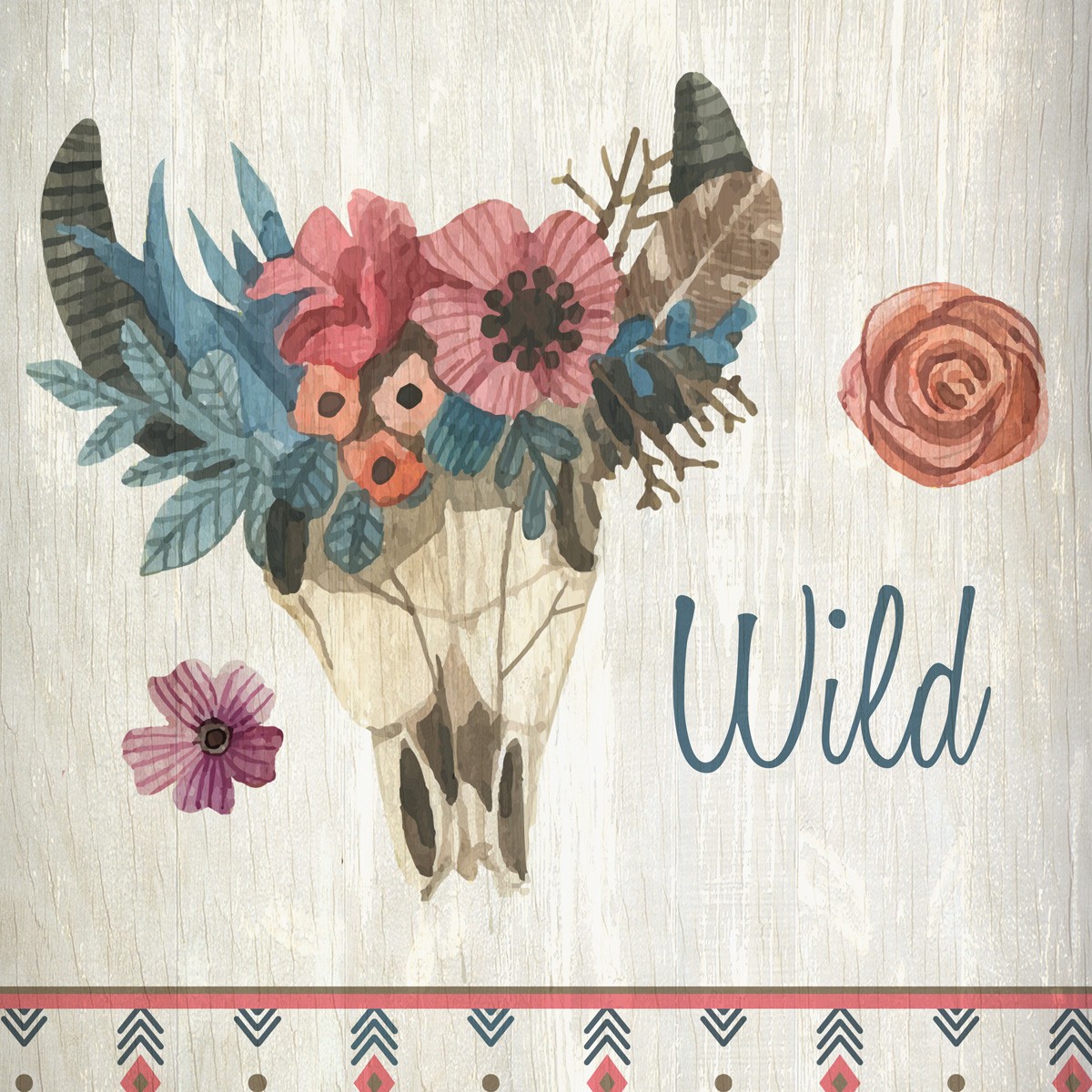 Kimberly Allen, Wild Dream Free 1 (Blumenstrauss, Blumen, Wild,  Motivation, Inspiration, dekorativ,  Wohnzimmer, Treppenhaus, Schlafzimmer, Wunschgröße, bunt)