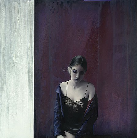 Walter Brems, Tenderness' sorrow (Malerei, Collage, modern,  Portrait, Mädchen, Gesicht, Trauer, Zartheit, Pubertät, abstrakte Malerei, Farbfelder, Farbverläufe, Jugendzimmer, Wohnzimmer, bunt)